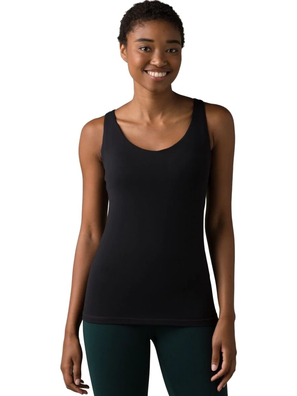Prana Black Scoop Tank Top Size XS